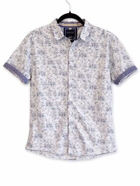 Denim & Flower Ricky Singh Floral Button Up Shirt Men’s Large Slim Fit